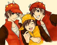 The three teen BoBoiBoys (Fanart from Season 1, Episode 10)