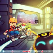 BoBoiBoy talking with Power Spheras