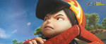 BoBoiBoy FrostFire about to catch Ochobot