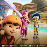 BoBoiBoy, Yaya dan Ying berswafoto