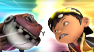 Raksasa Perisai vs BoBoiBoy Gempa