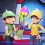 BoBoiBoy Petir bangga kepada Daun