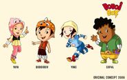 Konsep asal BoBoiBoy, Yaya, Ying dan Gopal