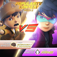 Popularity Contest BoBoiBoy Earth VS Fang