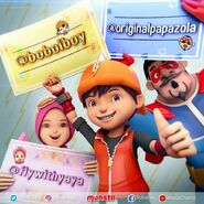 Yaya, BoBoiBoy dan Papa Zola akun instagram