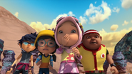 Sebak melihat BoBoiBoy dan Ochobot