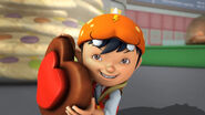 Boboiboy with Yaya's biscuit