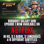 BoBoiBoy Galaxy Sori Episode 1 now available on Netflix