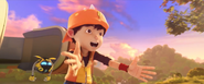 BoBoiBoy berlari ke arah Tok Aba