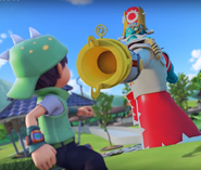 HookaBot transforms into a Cannon in Episode 5 against BoBoiBoy Leaf