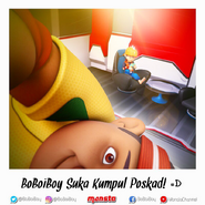 BoBoiBoy mengumpulkan poskad