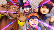 Gopal, BoBoiBoy, Fang dan Kaizo kaget