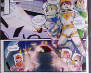 BoBoiBoy, Gopal and Qually in astronaut suits