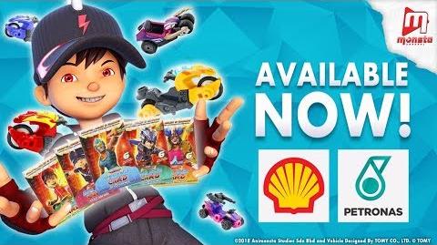 BOBOIBOY GALAXY CARD x TOMICA DI PETRONAS & SHELL!