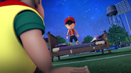 BoBoiBoy Api berdiri atas katil