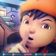 BoBoiBoy checking the situation