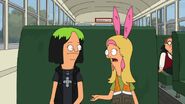 Jessica and Louise on the way to the apple orchard. ("Apple Gore-chard! (But Not Gory)")