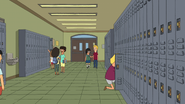 Tina giving the tour to Will at the school. (“Bully-ieve It or Not”)
