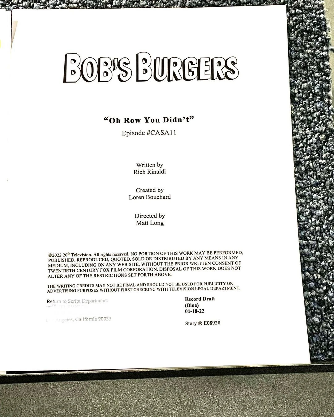 Oh Row You Didn't Bob's Burgers Wiki Fandom