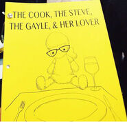 Gayle on the script cover of "The Cook, the Steve, the Gayle, & Her Lover."
