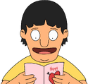Gene reading the Valentine's Day card Linda made for him. ("Bob Actually")