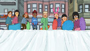 Darryl, Rudy, Tina, Gene, Louise, and other children wanting to sled. ("Better Off Sled")