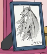 Tina's drawing of Jericho. ("The Horse Rider-er")