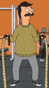 1012 A Fish Called Tina Bob 3.webp (495 KB) Bob wearing his exercising outfit with a sweater. ("A Fish Called Tina")