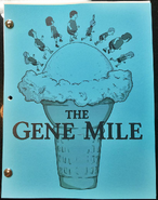 Chloe on the script cover of "The Gene Mile."