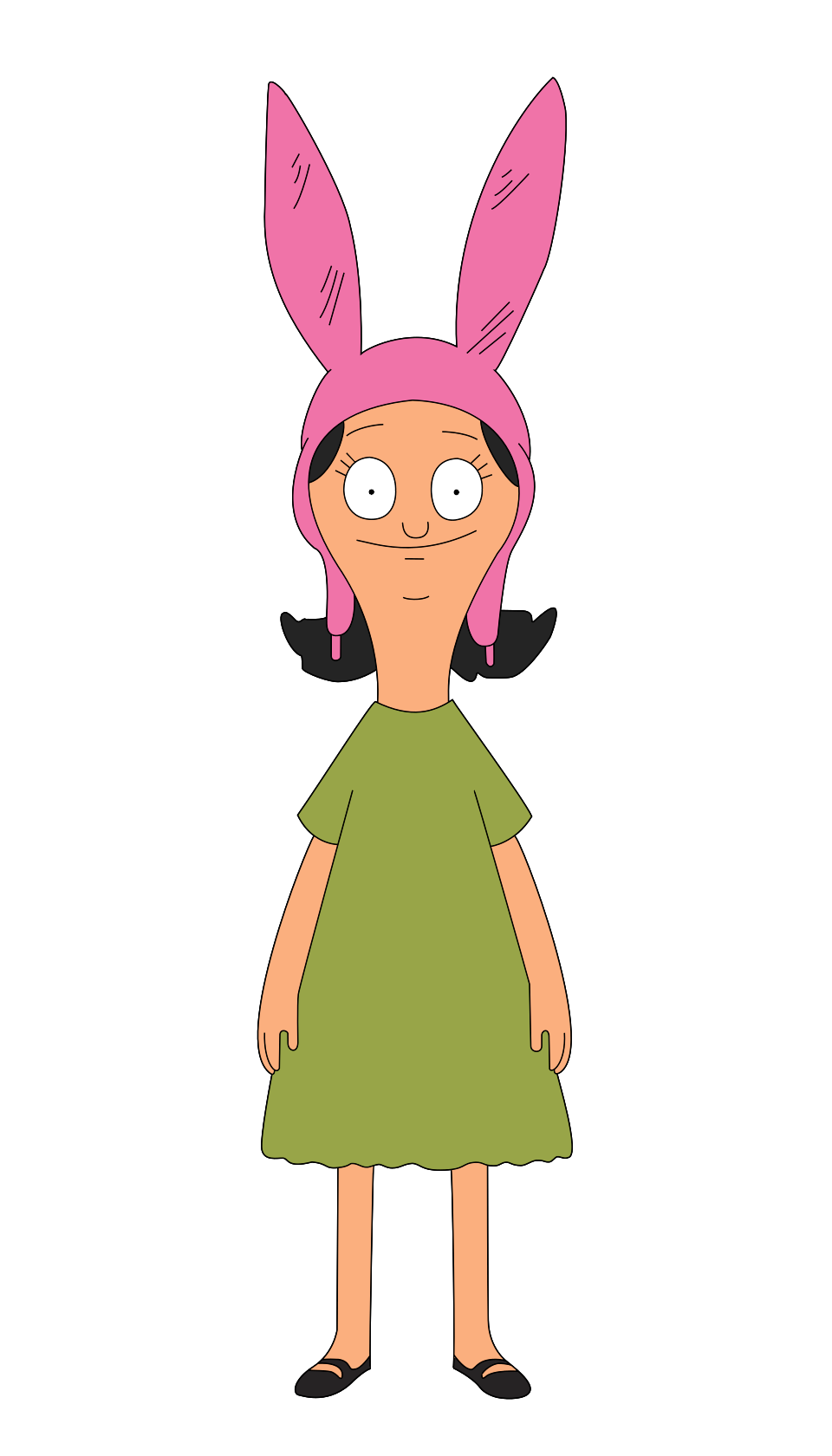  Bob's Burgers Louise Hat with Green Dress Costume Set