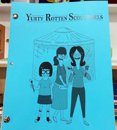 Gayle on the script cover of "Yurty Rotten Scoundrels."