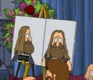 Horny's Dave mugshot used for his funeral. ("Ear-sy Rider")