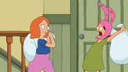 Jessica and Louise pillow-fighting. ("Slumber Party")