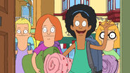 Jodi, Harley, Jessica, and Abby arriving to Louise's slumber party. ("Slumber Party")