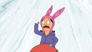 Louise throwing snowballs at Logan. ("Better Off Sled")