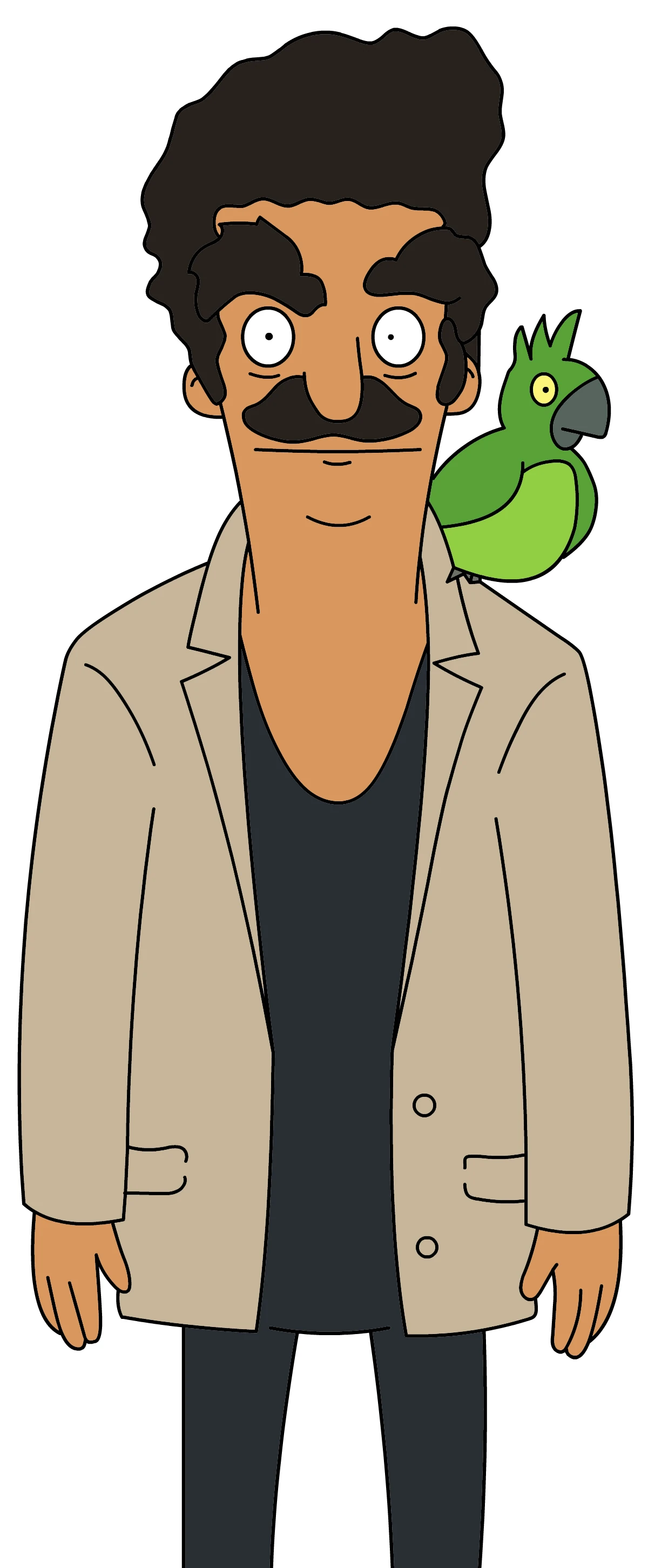 Eyebrow Man and his Parrot Bob's Burgers Wiki Fandom
