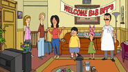 Ed and Nora arriving at Linda's B&B. ("Bed & Breakfast")