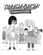 Jocelyn on the script cover of "Fast Time Capsules at Wagstaff School."