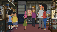Rachel and the Belcher family in a dollhouse store. ("For Whom the Doll Toes")