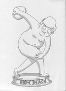 Hugo on the front of the script cover of "Nude Beach."