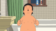 Gene revealing his "pube." ("Seven-tween Again")