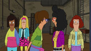 Nancy witnessing some backstage drama between Linda and Gayle. ("Purple Rain-Union")