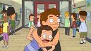 Zeke head-locking a student. (“Bully-ieve It or Not”)