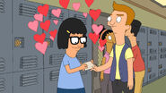 Jimmy Jr. giving Tina a Valentine's Day card. ("My Fuzzy Valentine")