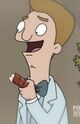 Jimmy Jr. wearing a blue suit in Tina's fantasy of their marriage. ("Lobsterfest")