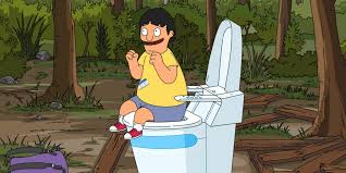 Gene and his friend, the Outside Toilet.