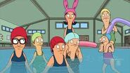 The Belcher kids and their friends doing synchronized swimming.