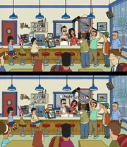 Customers change between shots