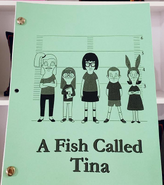Rudy on the script cover of "A Fish Called Tina."