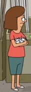Second appearance with brown hair in "Three Girls and a Little Wharfy."